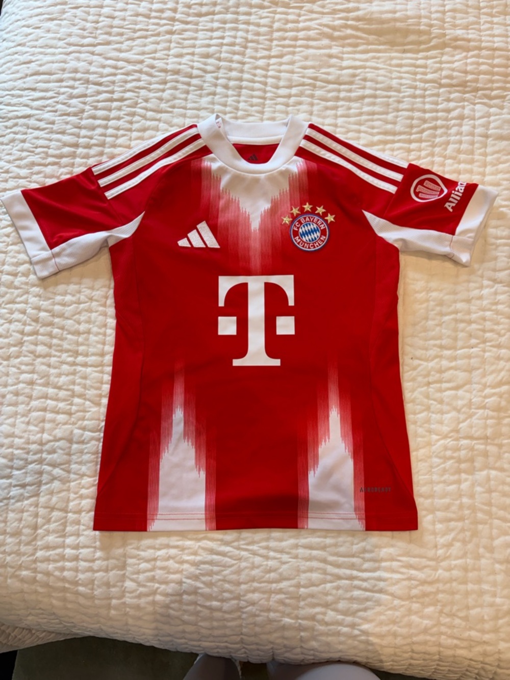 adidas Kids FC Bayern Munich Red and White Soccer Jersey